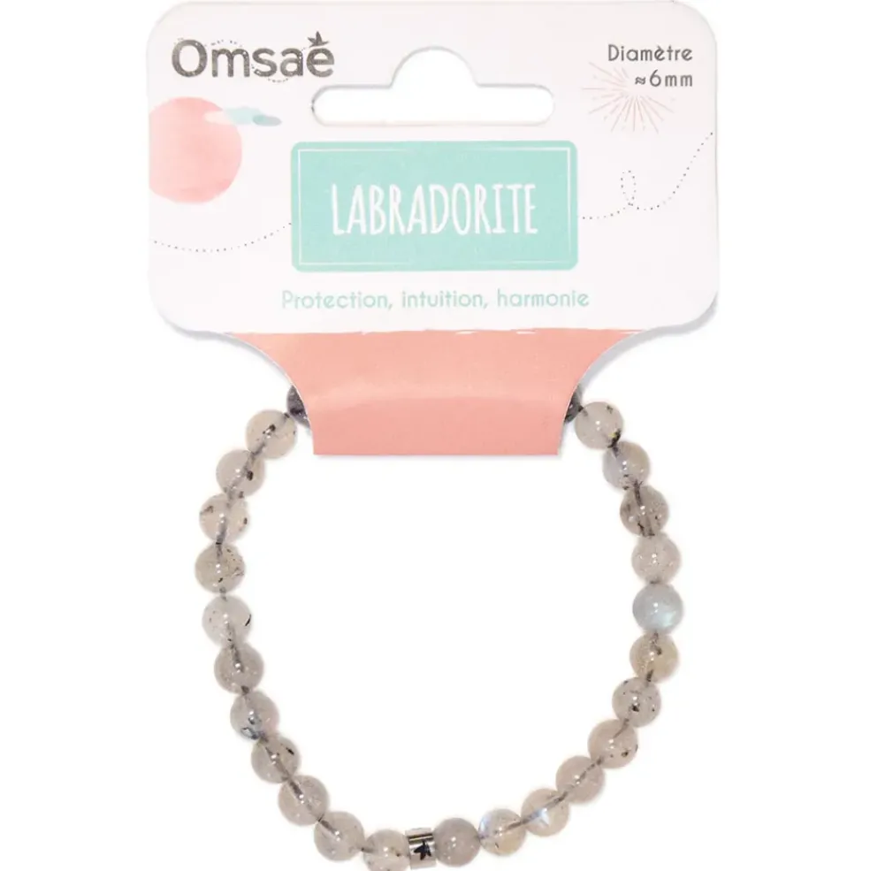 Bracelet labradorite perles rondes 6mm