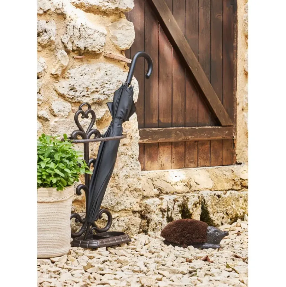 Brosse à chaussures hérisson en fonte