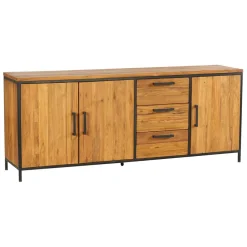 Buffet enfilade en teck massif 3 portes L195cm - Alix