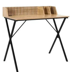 Bureau en bois naturel et fer noir - Kara