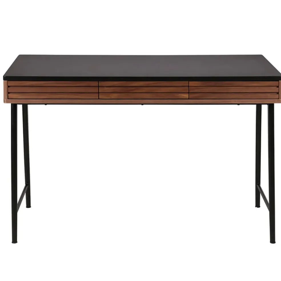 Bureau en noyer et métal noir - Nuna