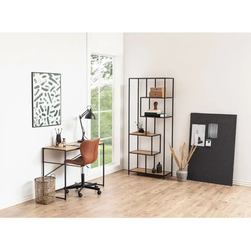 Bureau industriel en chêne et métal - Senzo