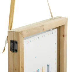 Cadre déco maison bonheur ruban multicolore 20x25cm