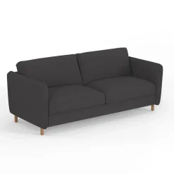 Canapé convertible 2 places Bultex Gustave - Tissu - Enjoy Anthracite