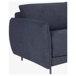 Canapé convertible 2 places tissu bleu marine - Milano