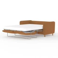 Canapé convertible 2 places Bultex Gustave - Velours Vintage - Adore Anthracite