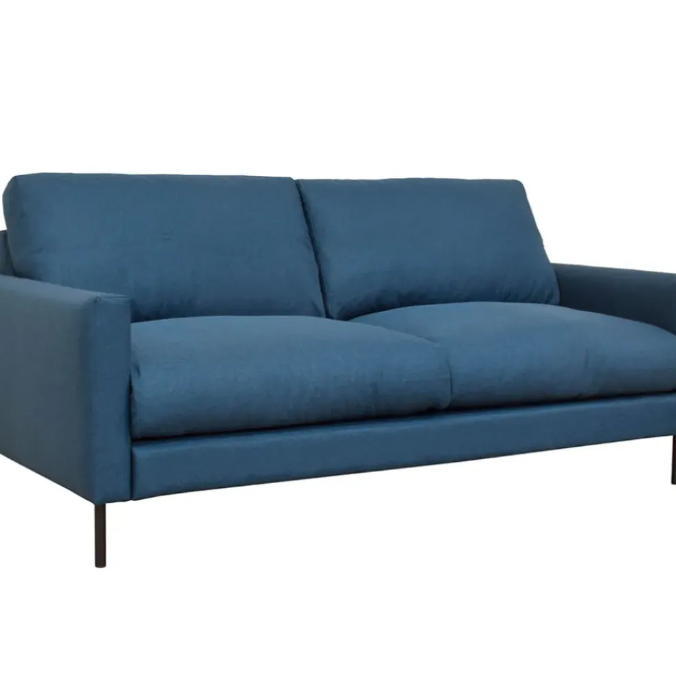 Canapé fixe 3 places Gaspard - Velours Vintage - Adore Anthracite