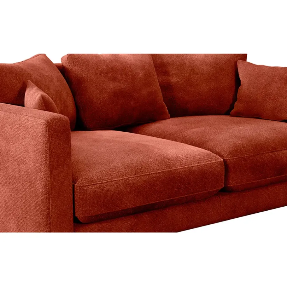 Canapé fixe 4 places Marius - Effet Velours - Seven Turtle