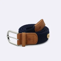 Ceinture tressée bleu marine taille unique