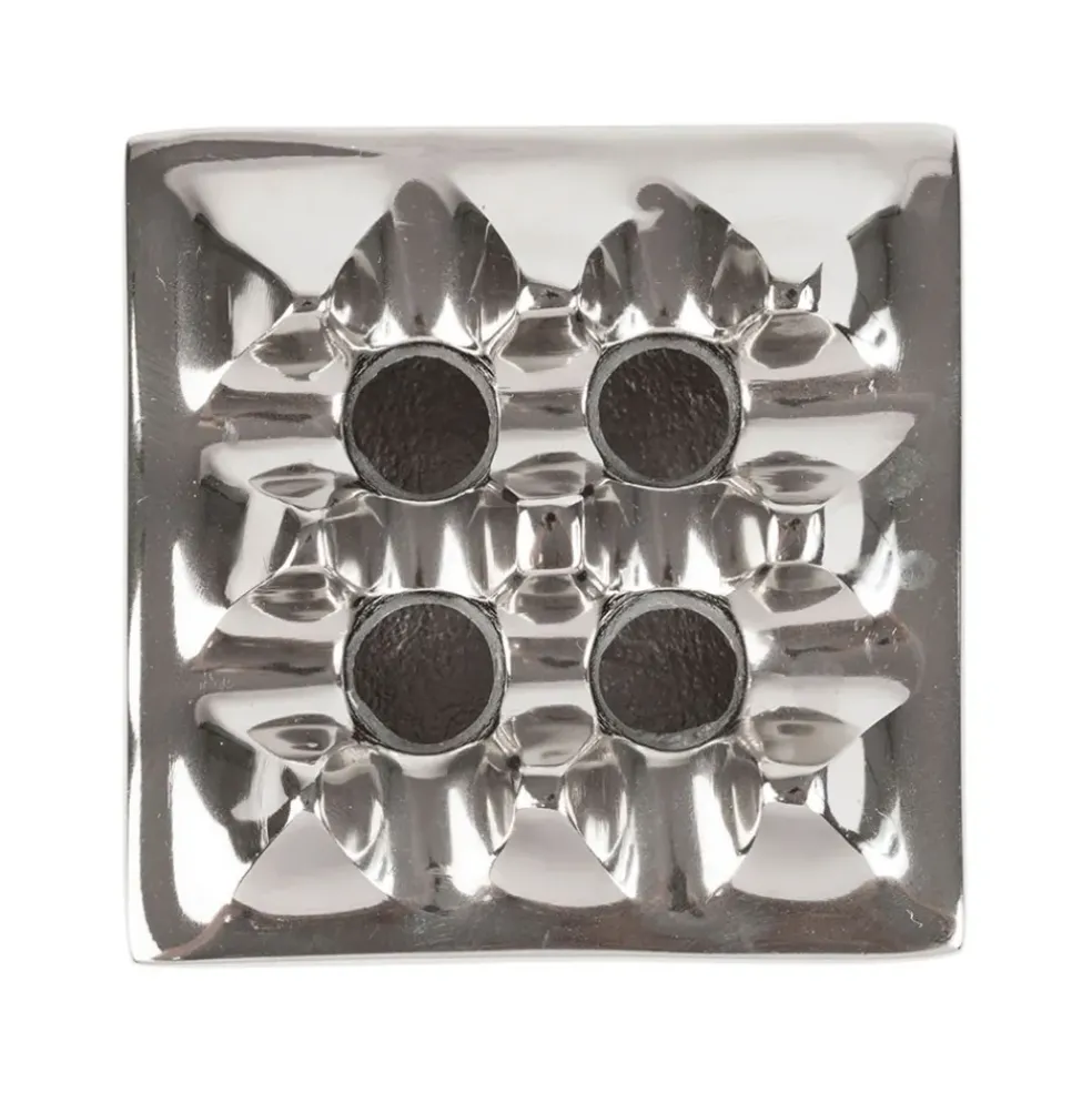 Cendrier en aluminium argenté d9cm - Riva