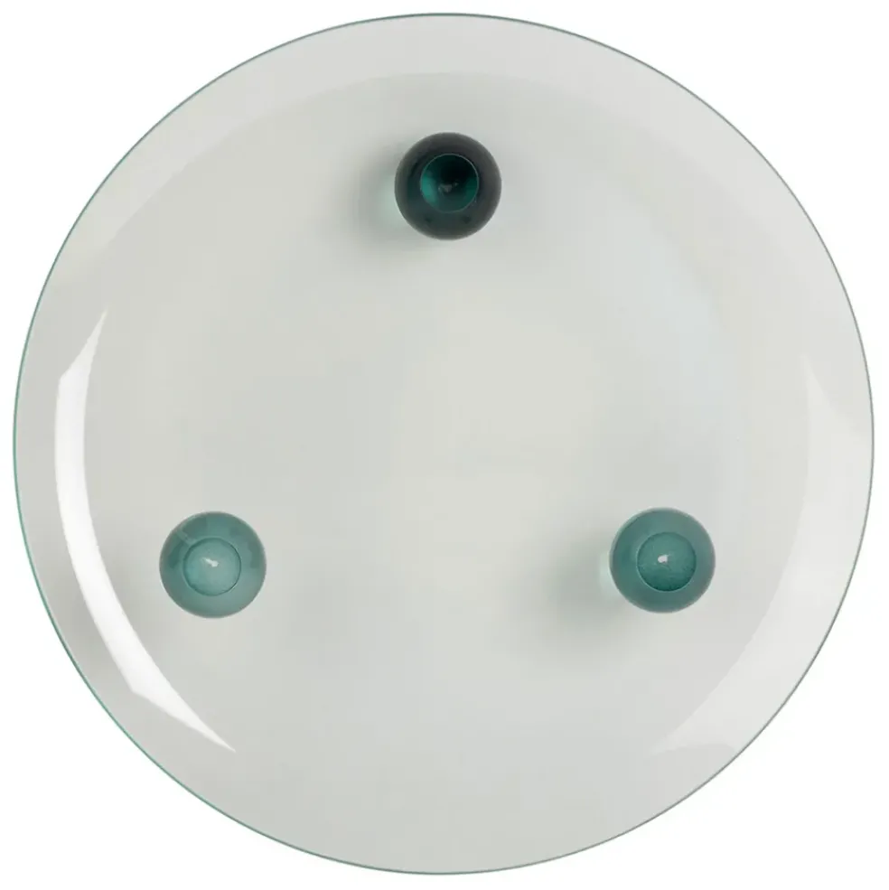 Centre de table en verre émeraude d30cm - Funky