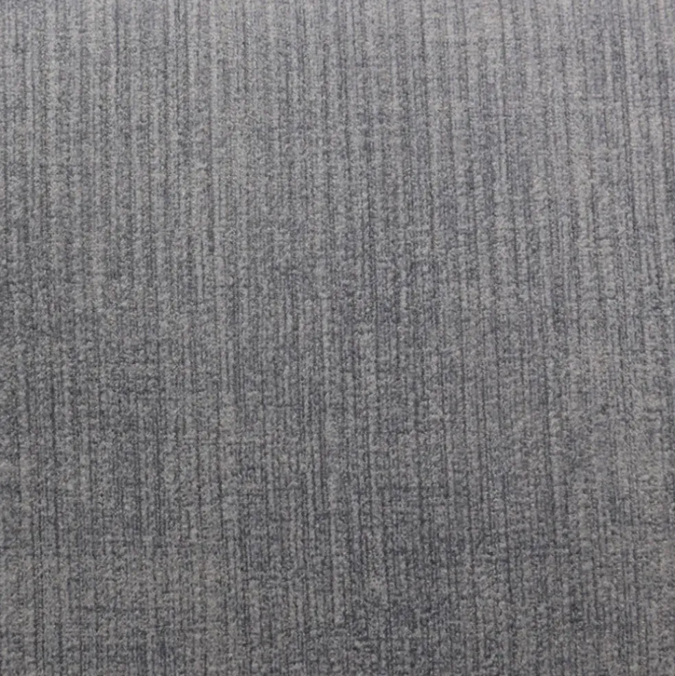 Chaise avec accoudoirs en velours côtelé gris clair - Alma