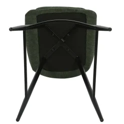 Chaise de bar en velours côtelé vert sapin h67cm - Ben