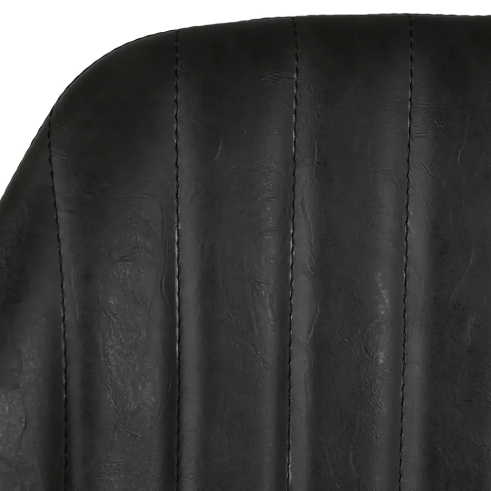 Chaise de bar pivotante noir veilli h75cm - Moss