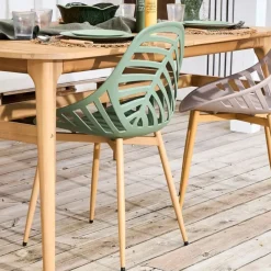 Chaise de jardin en plastique vert - Alameda