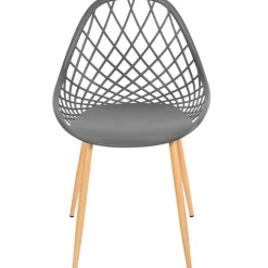 Chaise de jardin en plastique grise - Malaga