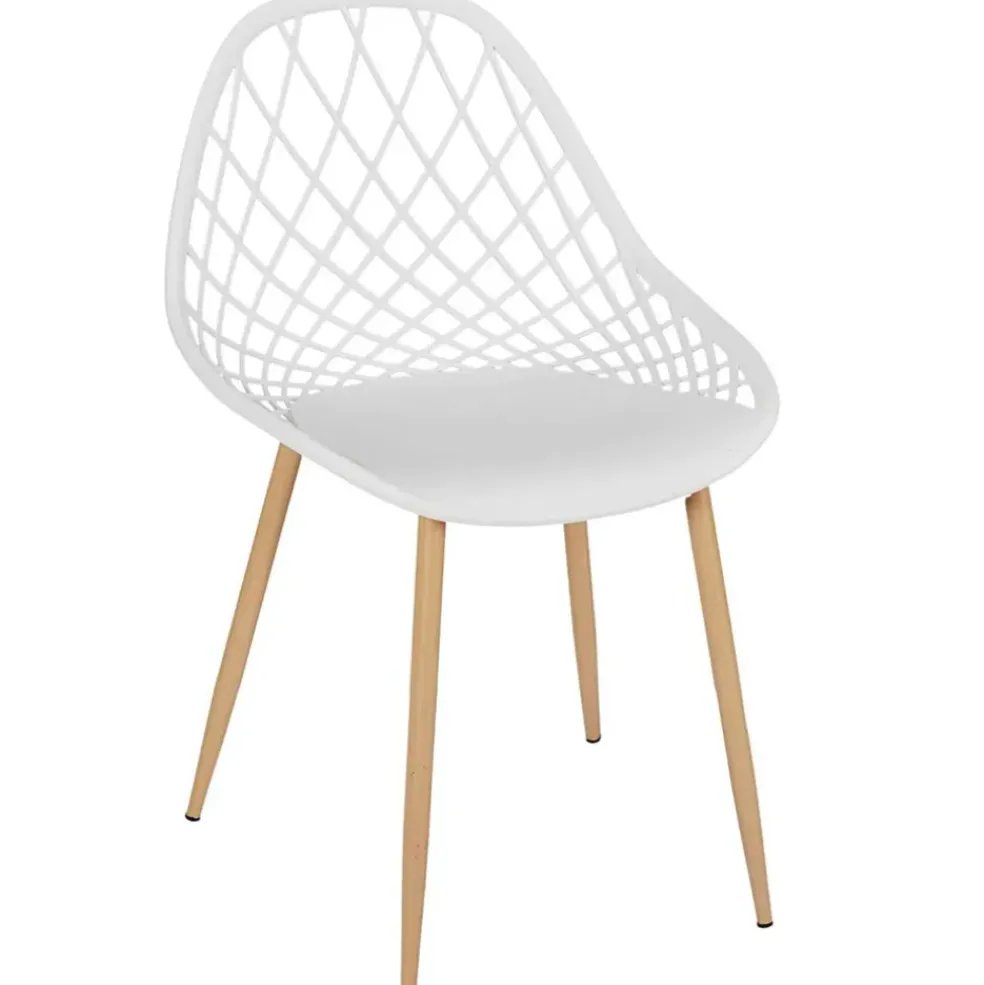 Chaise de jardin en plastique blanc - Malaga
