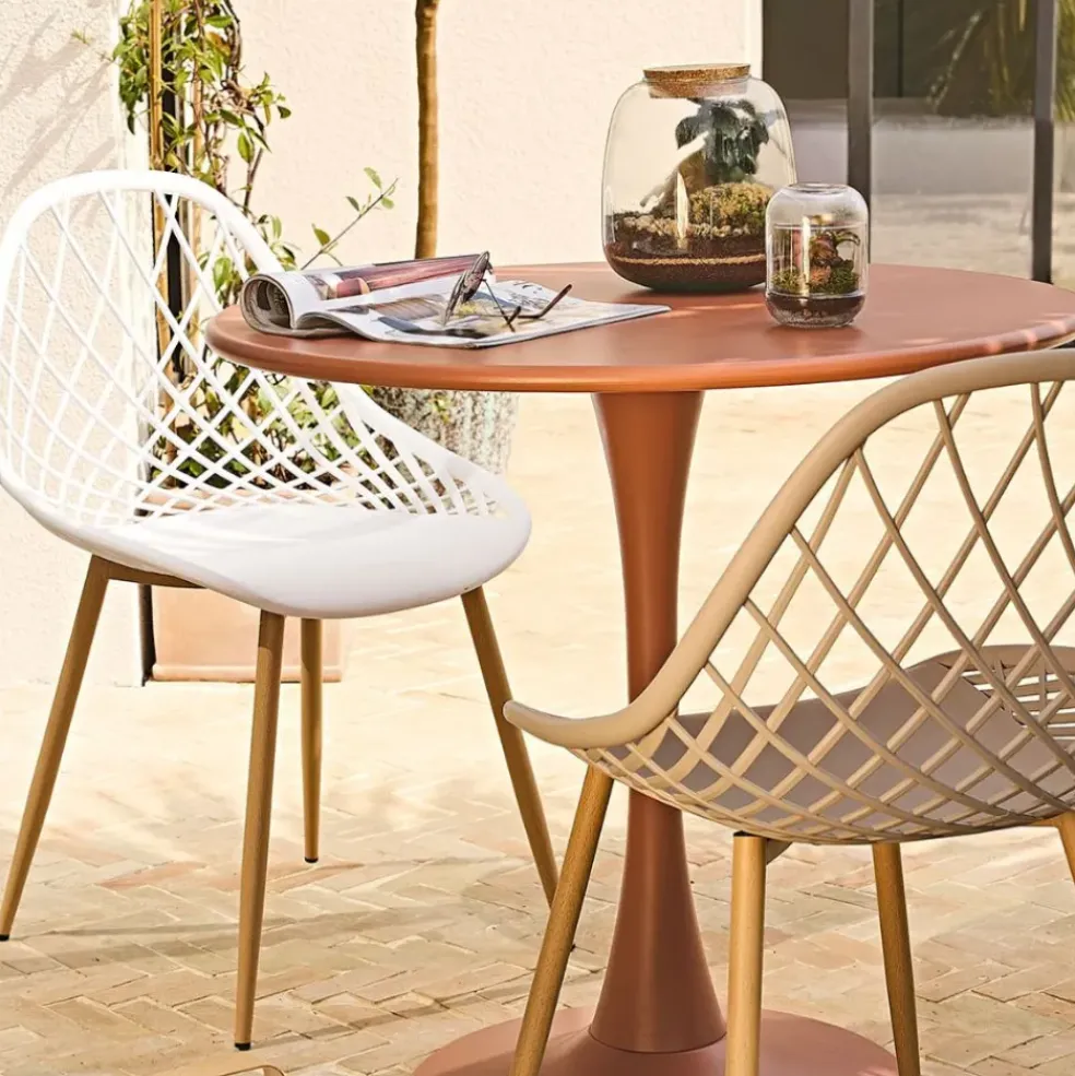 Chaise de jardin en plastique blanc - Malaga