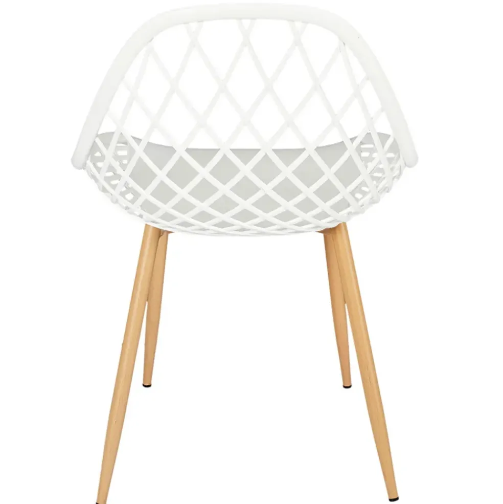 Chaise de jardin en plastique blanc - Malaga