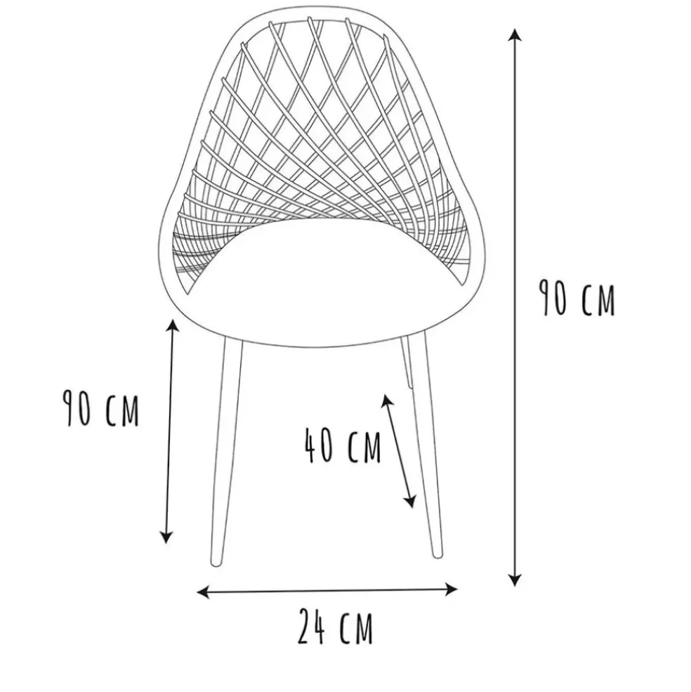 Chaise de jardin en plastique blanc - Malaga