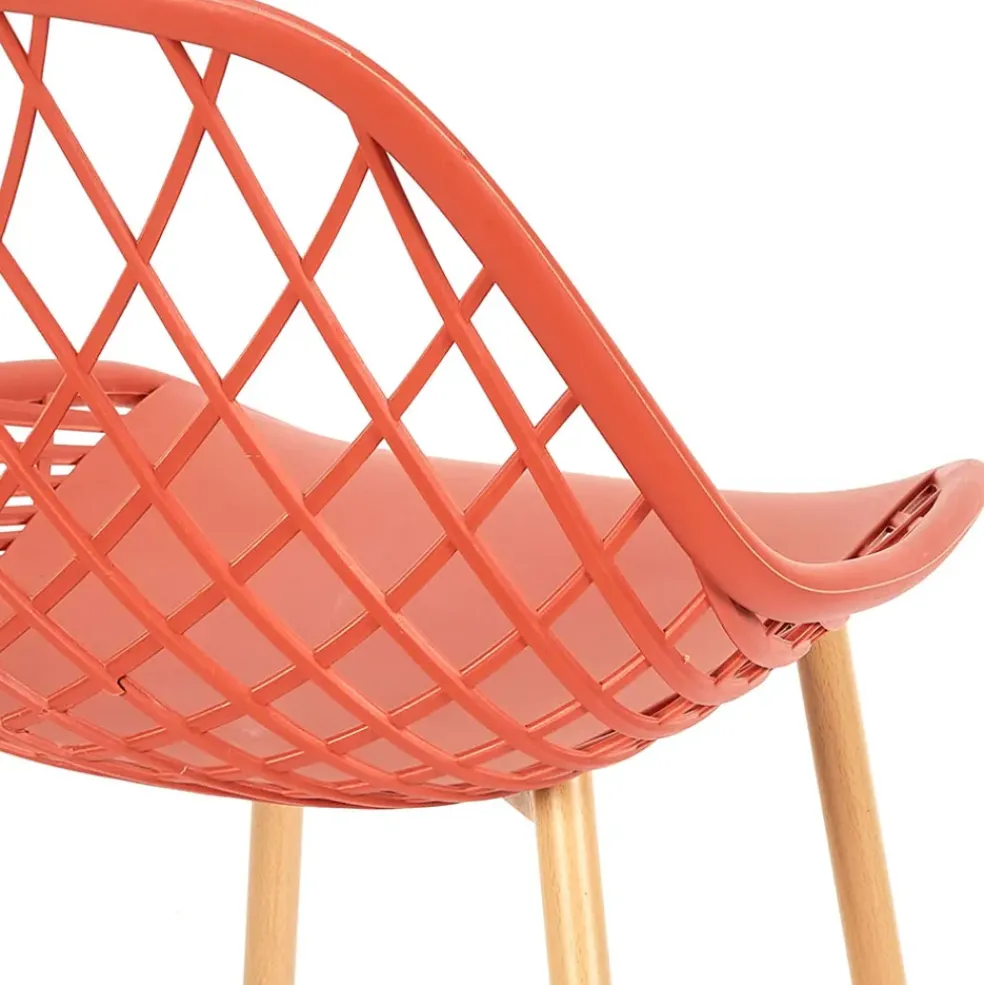 Chaise de jardin en plastique terracotta - Malaga