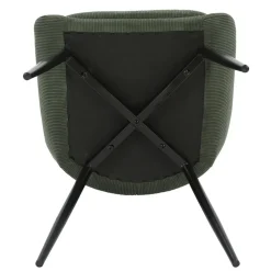 Chaise de salle à manger en velours côtelé kaki - Ben
