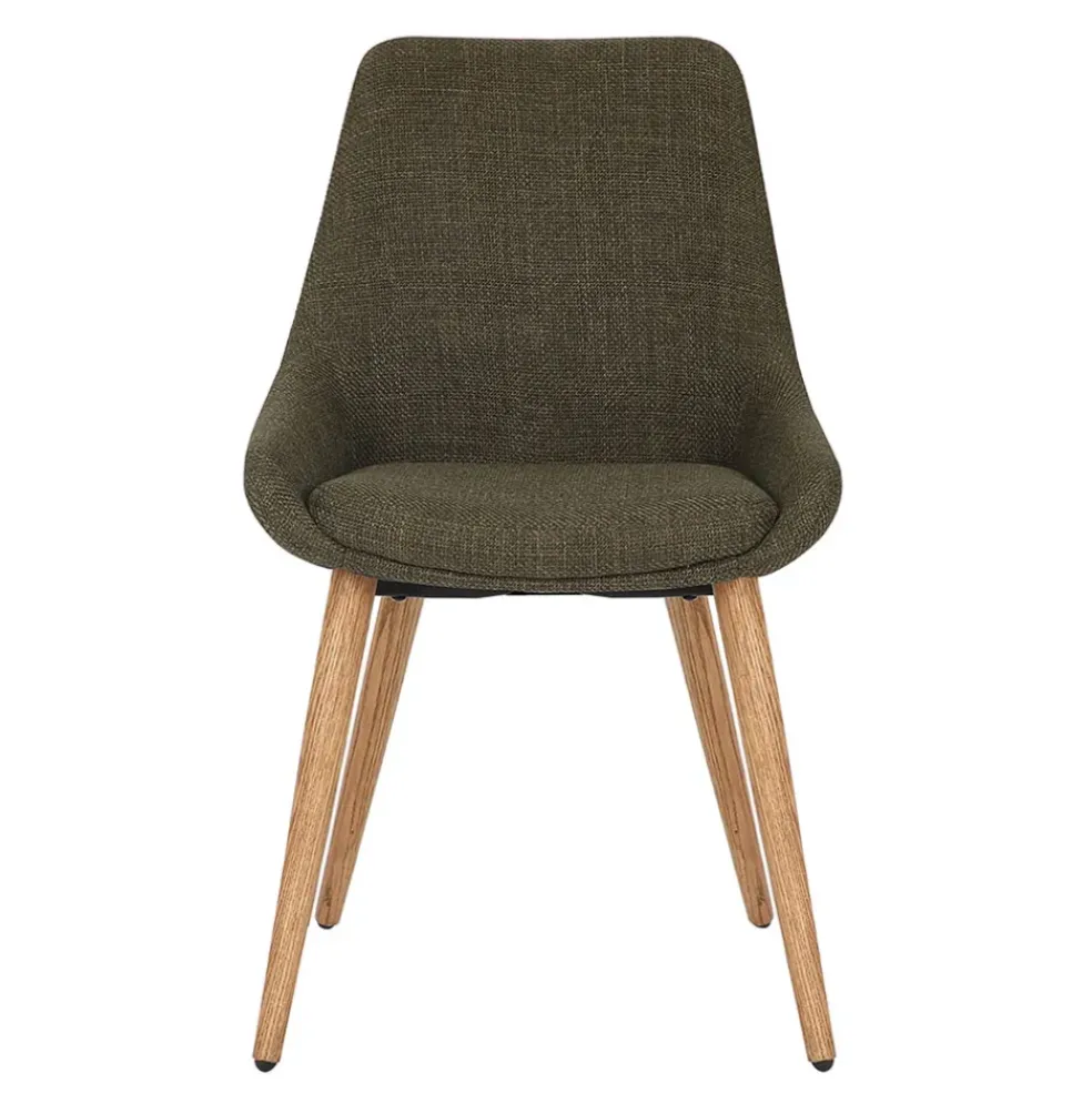 Chaise de salle à manger en tissu kaki - Ben