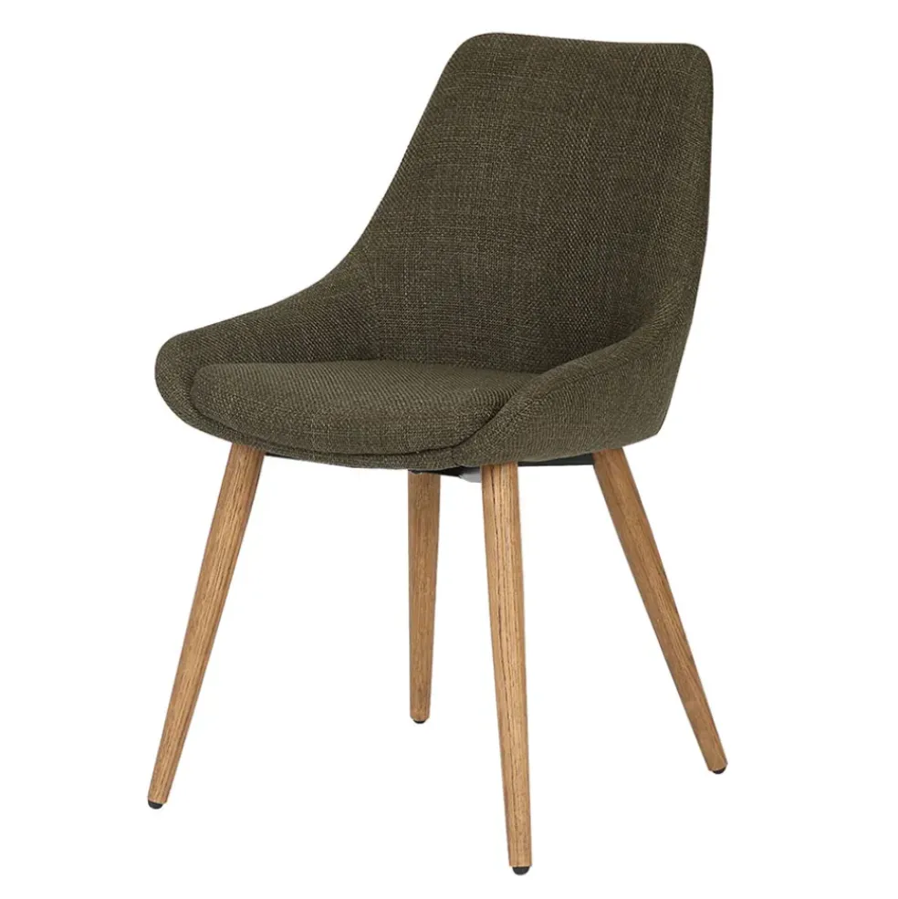 Chaise de salle à manger en tissu kaki - Ben