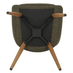 Chaise de salle à manger en tissu kaki - Ben
