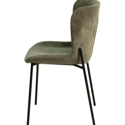 Chaise de salle à manger en velours côtelé vert foncé - Holden