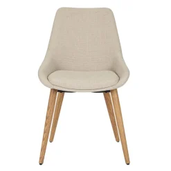 Chaise de salle à manger en tissu crème - Ben