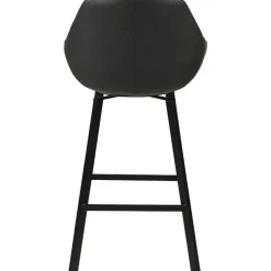 Chaise haute pivotante noir veilli h65cm - Moss