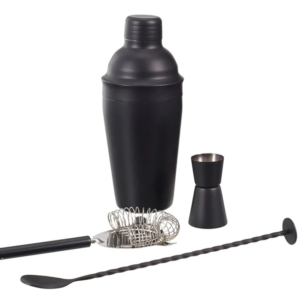 Coffret cocktail 4 pièces noir