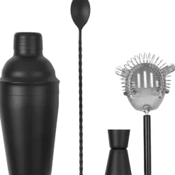 Coffret cocktail 4 pièces noir