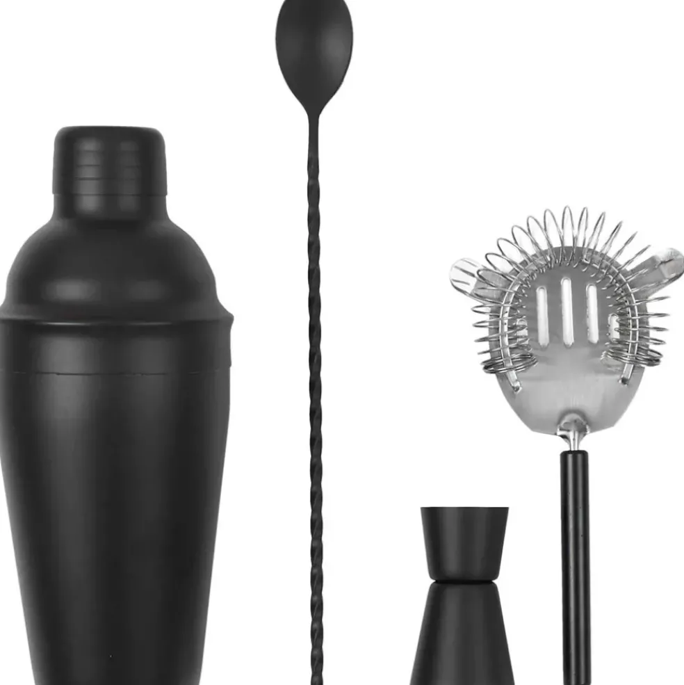 Coffret cocktail 4 pièces noir