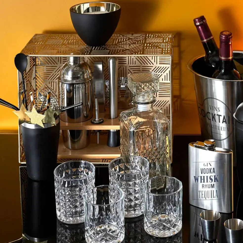 Coffret cocktail 4 pièces noir