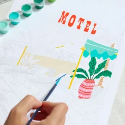 Coffret peinture au numéro - the motel pool