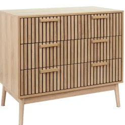 Commode 3 tiroirs en pin naturel - Kara