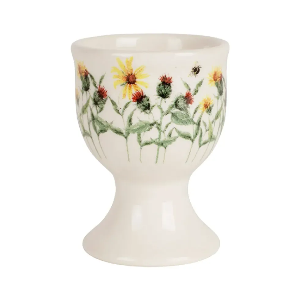 Coquetier en faïence tournesol - Collection