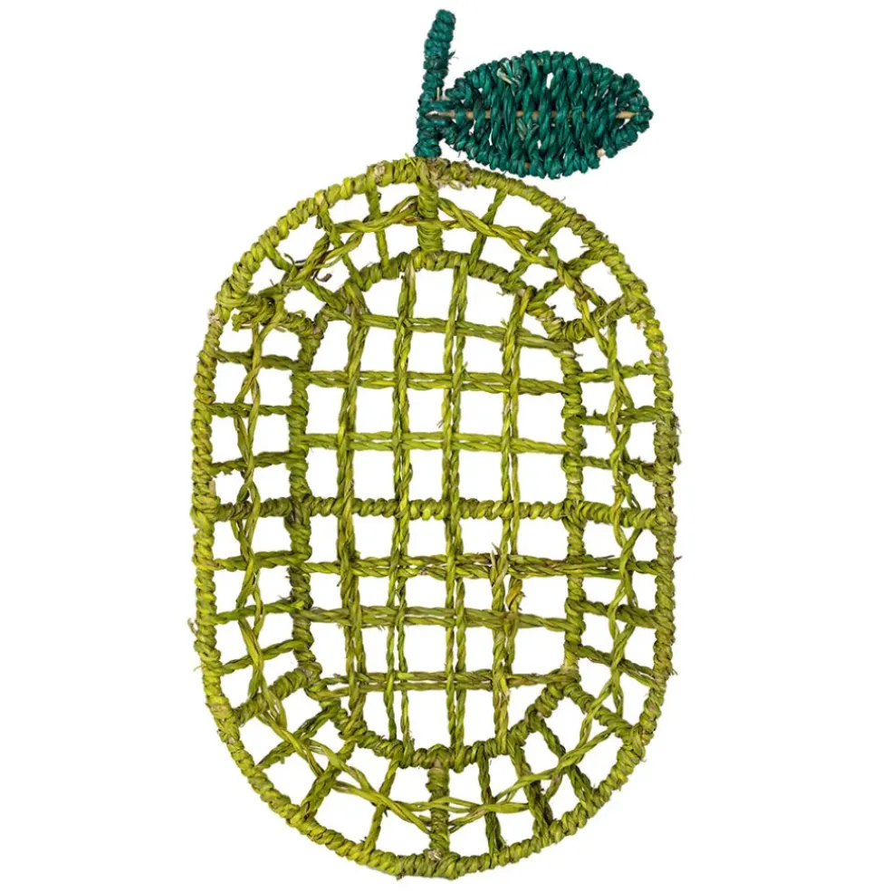 Corbeille poire en jonc de mer vert 20x36cm - P'tit Légume
