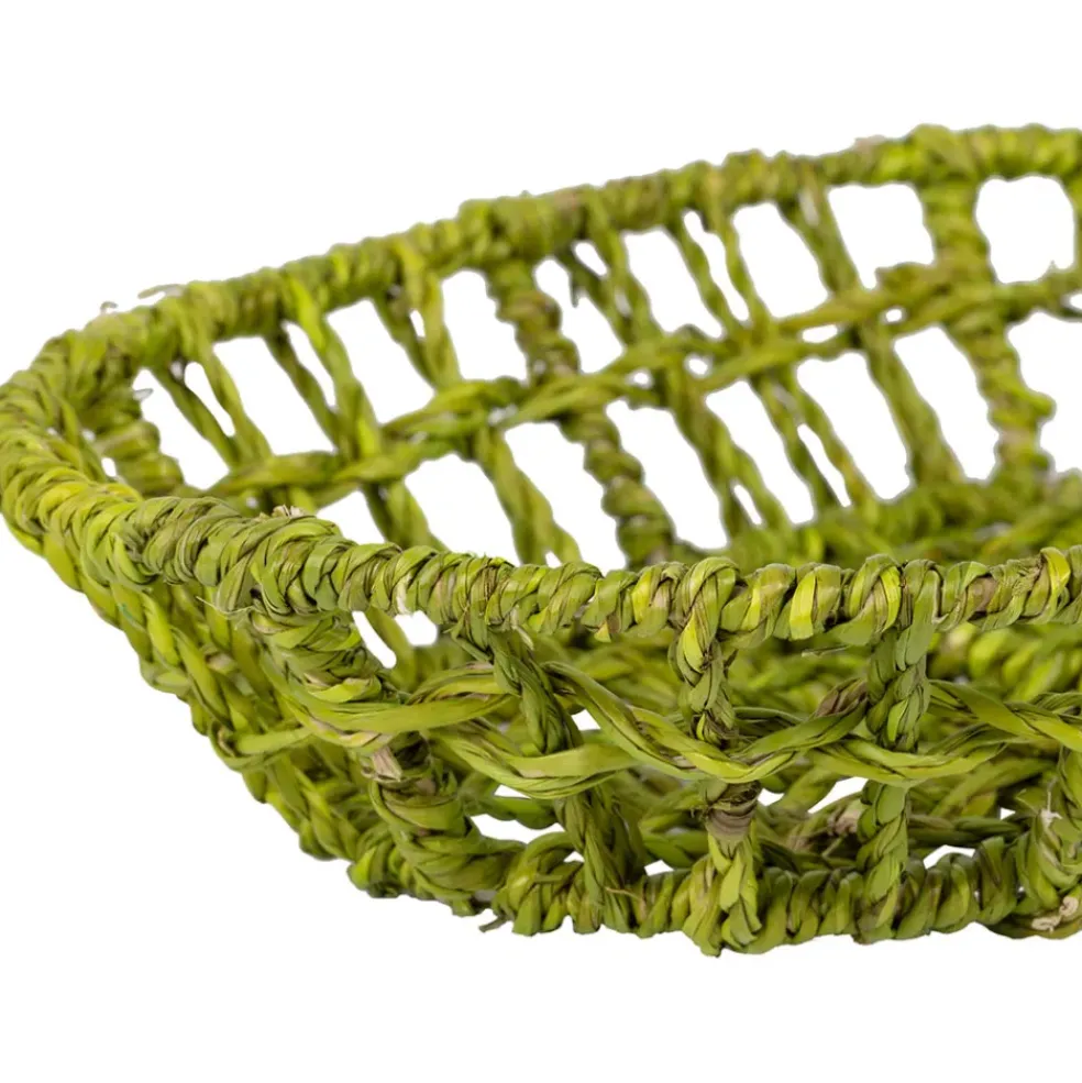 Corbeille poire en jonc de mer vert 20x36cm - P'tit Légume