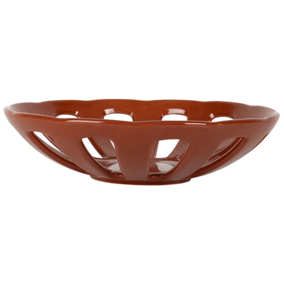 Coupe en grès terracotta moucheté d28cm - Organic