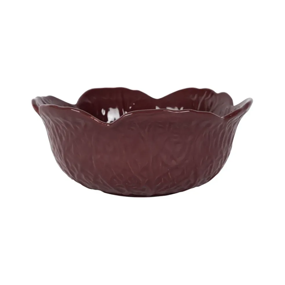 Coupelle chou en grès aubergine d15cm - Chou