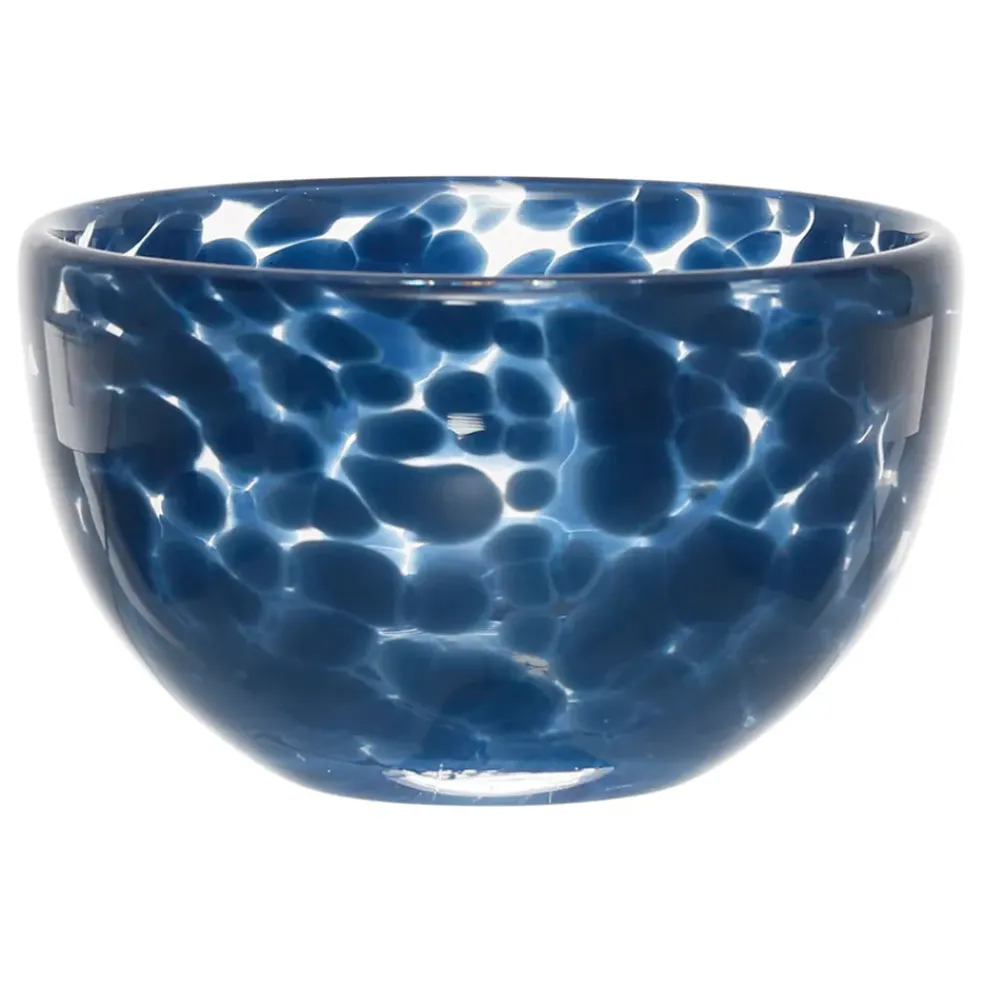 Coupelle en verre bleu d11cm - Preline
