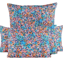 Coussin d'extérieur en tissu mandarine 45x45cm - Liberty