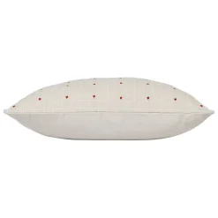 Coussin en coton grège 45x45cm - P'tits Coeurs
