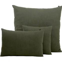Coussin en lin et coton kaki 45x45cm - Figari