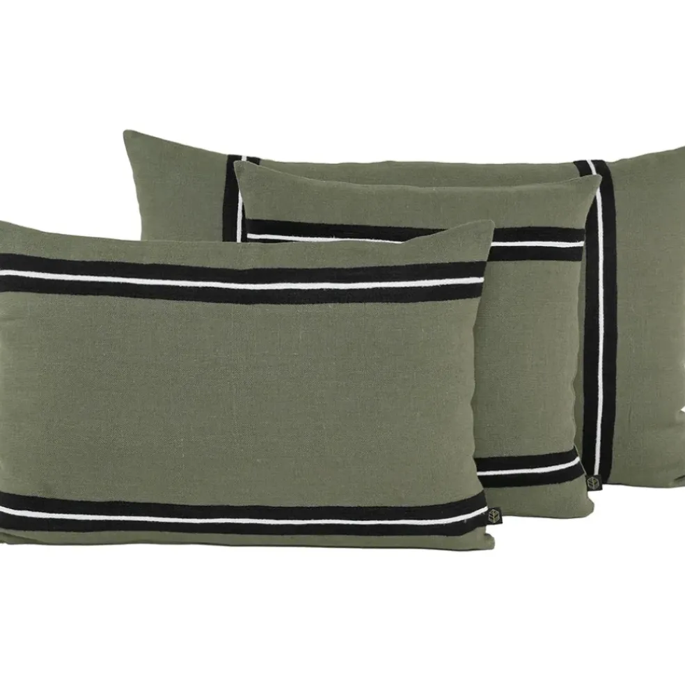 Coussin en lin kaki 45x45cm - Skagen