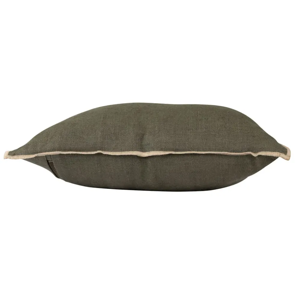 Coussin en lin kaki 45x45cm - Chennai