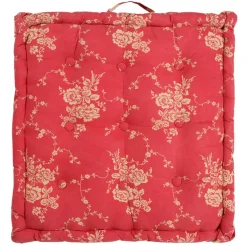 Coussin matelas margot rouge en coton